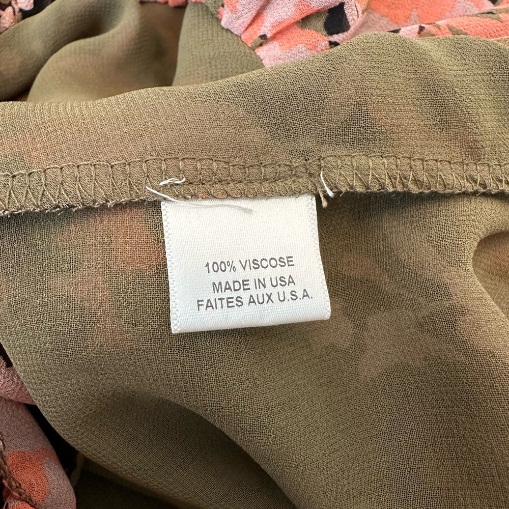 Misa Los Angeles Editha Dress Floral Pink Coral Black Green Size XS NWT w/ Flaw - Picture 12 of 13